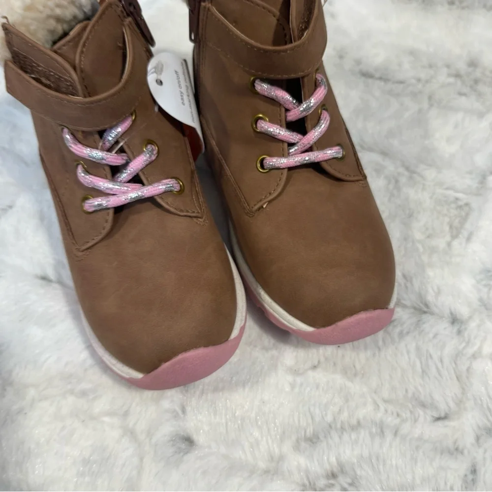 Wonder Nation Brown and Pink Kids Boots size 11